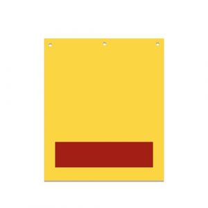 Plain Tail Lift Warning Flags - 1 relective strip