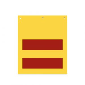 Plain Tail Lift Warning Flags - 2 reflective strips