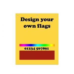 Printed Tail Lift Warning Flags - up to 2 colours