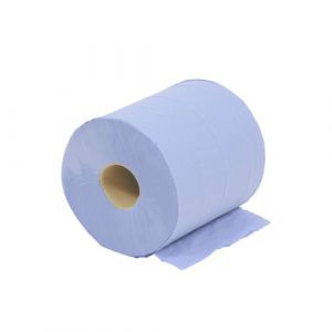 Pack of 6 Paper Wipes Roll Blue 2-Ply